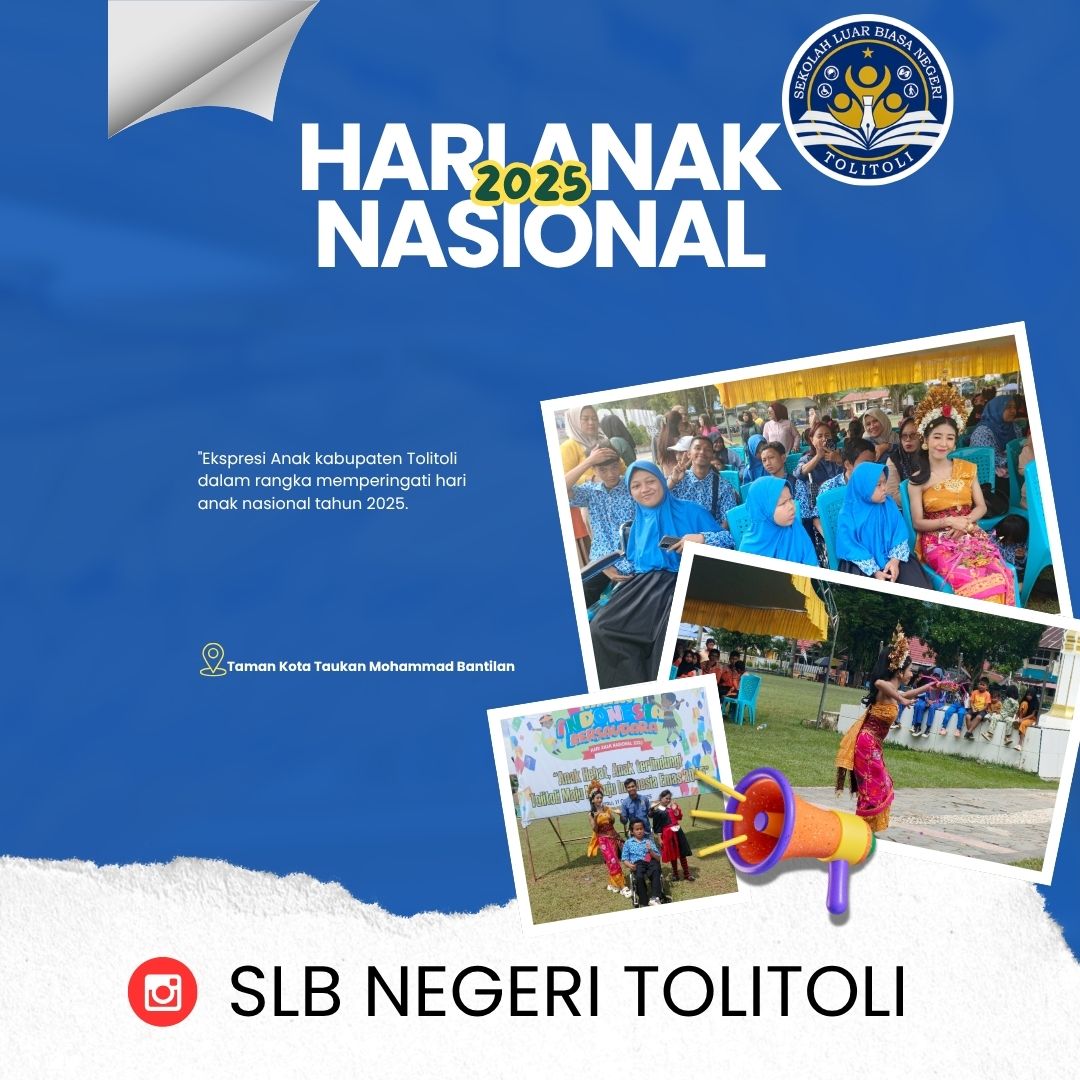 Ekspresi Anak Kabupaten SLB Negeri Tolitoli Menyambut Hari Anak Nasional Tahun 2025